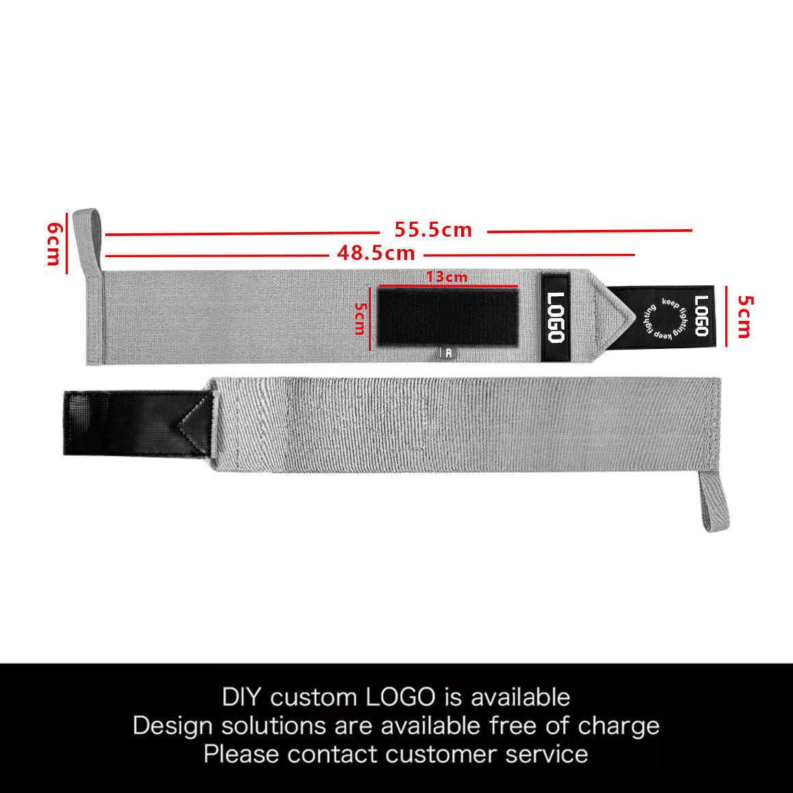 Custom Heavy Duty Wrist Wraps | Thickened Powerlifting Gym Wrist Straps for B2B Bulk Orders