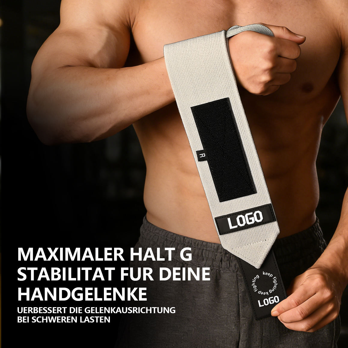 Custom Heavy Duty Wrist Wraps | Thickened Powerlifting Gym Wrist Straps for B2B Bulk Orders