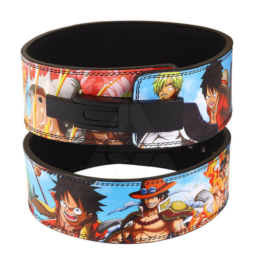 Weightlifting Lever Belt Custom Anime Back Support Waist Belt Gym Training Lifting Leather Fitness Belt With Logo