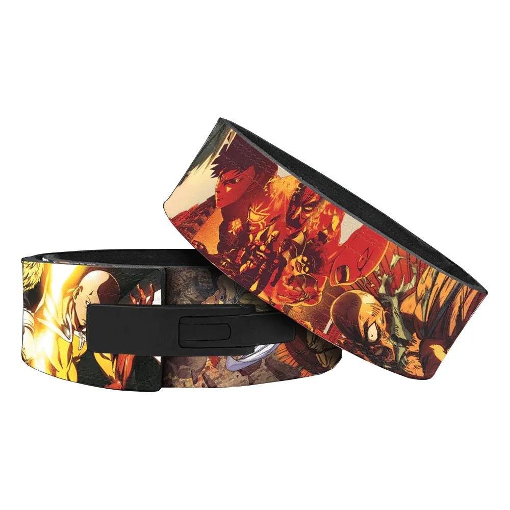 Weightlifting Lever Belt Custom Anime Back Support Waist Belt Gym Training Lifting Leather Fitness Belt With Logo