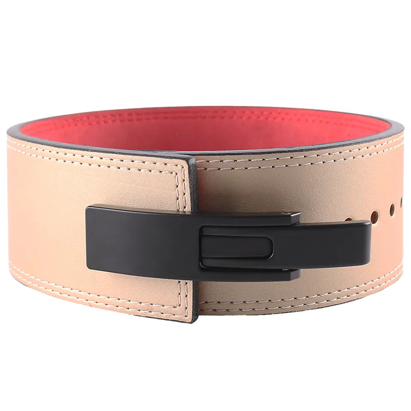 10mm PU Leather Weightlifting Belt with Lever Buckle--For custom orders, please contact us.
