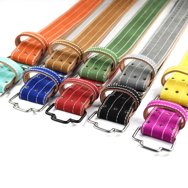 High Quality Men's Gym Weight Lifting Belt Custom Double Button Exercise Fitness Leather Belt-For custom orders, please contact us.