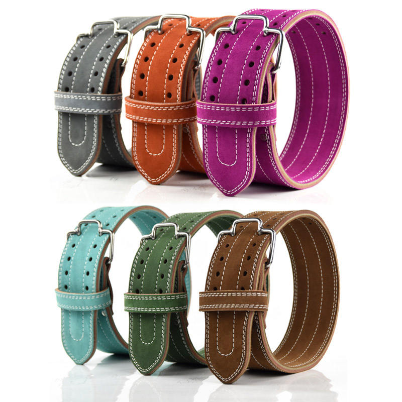 High Quality Men's Gym Weight Lifting Belt Custom Double Button Exercise Fitness Leather Belt-For custom orders, please contact us.