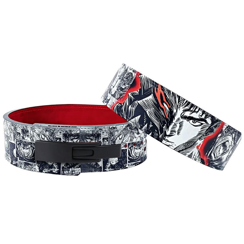 Weightlifting Lever Belt Custom Anime Back Support Waist Belt Gym Training Lifting Leather Fitness Belt With Logo