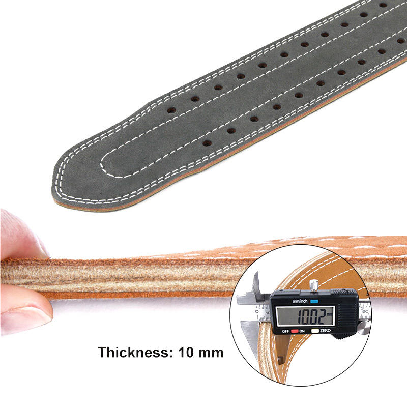 High Quality Men's Gym Weight Lifting Belt Custom Double Button Exercise Fitness Leather Belt-For custom orders, please contact us.