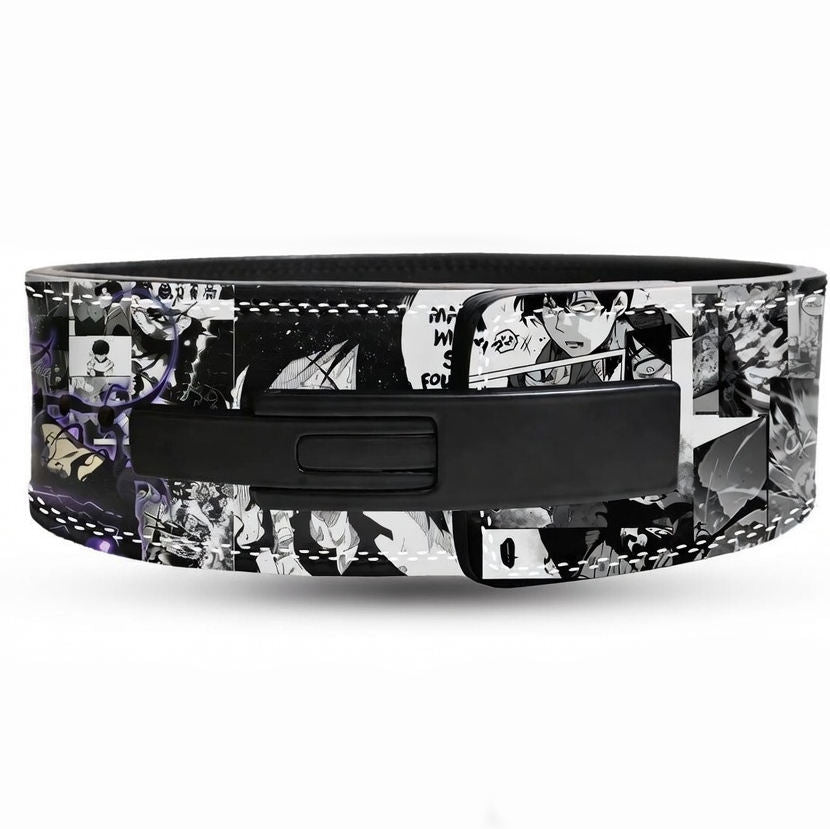 Weightlifting Lever Belt Custom Anime Back Support Waist Belt Gym Training Lifting Leather Fitness Belt With Logo